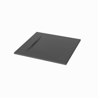 Invena Alvero brodzik kwadratowy 80x80 cm czarny