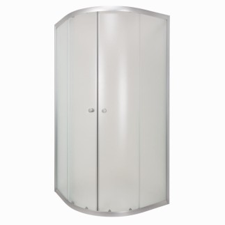 Invena Vitoria kabina prysznicowa półokrągła drzwi przesówne 90x90 cm