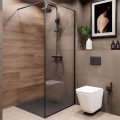 Invena Alvero brodzik kwadratowy 90x90 cm czarny.