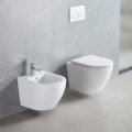 Invena Limnos bidet podwieszany okrągły biały.