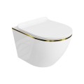 Lavita Sofi with Gold Line 2.0 miska WC wisząca ze spłukiwaniem wirowym i deską wolnoopadającą Slim