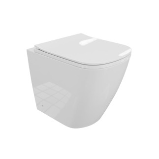 Lavita Tyber miska WC stojąca bezkołnierzowa z deską wolnoopadającą
