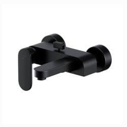 Cersanit Crea bateria wannowo-natryskowa ścienna czarna.