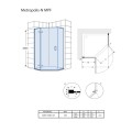 Roca Metropolis-N Diamond kabina prysznicowa pięciokątna 90x90cm czarny mat
