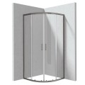 Deante Funkia Evo kabina prysznicowa półokrągła titanium 90x90cm