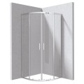 Deante Funkia Evo kabina prysznicowa półokrągła chrom 90x90cm