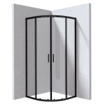 Deante Funkia Evo kabina prysznicowa półokrągła 90x90cm czarna