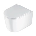 Deante Jasmin miska WC wisząca bezkołnierzowa wirowa w zestawie z deską biała