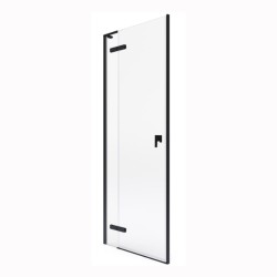 Roca Metropolis-Nl drzwi skrzydłowe z polem stałym  90 cm czarny mat 