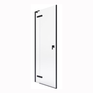 Roca Metropolis-Nl drzwi skrzydłowe z polem stałym  90 cm czarny mat