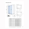 Roca Metropolis-Nl drzwi skrzydłowe z polem stałym 90 cm chrom