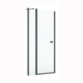 Roca Capital drzwi skrzydłowe z polem stałym  90 cm czarny mat.