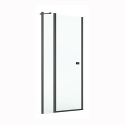 Roca Capital drzwi skrzydłowe z polem stałym  90 cm czarny mat.
