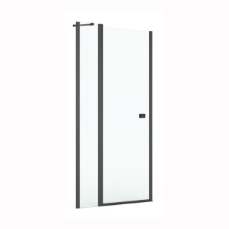Roca Capital drzwi skrzydłowe z polem stałym  90 cm czarny mat.
