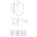 Deante Kerria plus ścianka prysznicowa walk-in 110 cm chrom