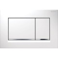 Geberit Sigma 20 przycisk spłukujący biały-chrom-biały.
