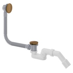 Deante Prizma syfon do wanny click-clack brąz szczotkowany