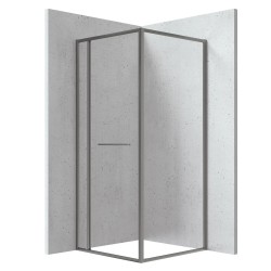 Deante Blur kabina prysznicowa kwadratowa titanium 80x80cm
