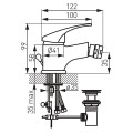 Ferro Basic bateria bidetowa chrom