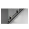 Deante Prizma ścianka prysznicowa przesuwna walk-in titanium 90 x 195 cm