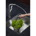 Kfa Duero Design Basic bateria zlewozmywakowa stojąca z wyciąganą wylewką inox