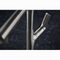 Kfa Duero Design Basic bateria zlewozmywakowa stojąca z wyciąganą wylewką inox.