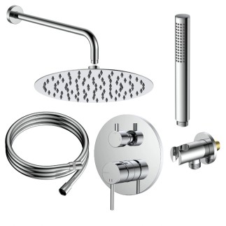 Avapax Ultimate deszczownia zestaw prysznicowy podtynkowy 2 funkcyjny, chrom