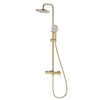 Avapax Ultimate deszczownia 2 funkcyjna z baterią prysznicową złoty szczotkowany