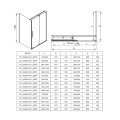 Deante Prizma kabina prysznicowa prostokątna titanium 120x80cm