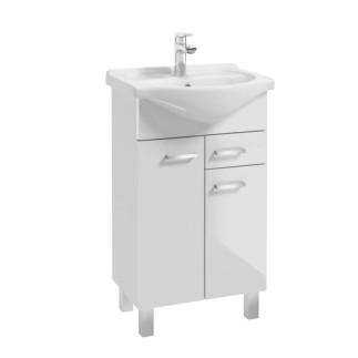 Defra Mea D50 zestaw szafka z umywalką Roberto biała 50 cm