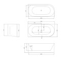 Lavita Dera Slim wanna narożna prawa 170cm