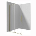 Deante Prizma ścianka prysznicowa walk-in przesuwna 80 cm złoto szczotkowane
