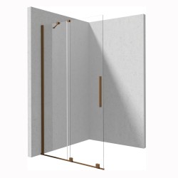 Deante Prizma ścianka prysznicowa walk-in przesuwna 100 cm brąż szczotkowany