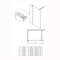 Deante Prizma ścianka prysznicowa walk-in 100 cm brąż szczotkowany