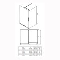 Deante Prizma ścianka prysznicowa walk-in 100 cm brąż szczotkowany