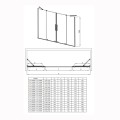 Deante Prizma ścianka prysznicowa walk-in przesuwna 80 cm złoto szczotkowane