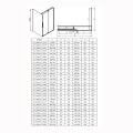 Deante Prizma ścianka prysznicowa walk-in przesuwna 80 cm złoto szczotkowane