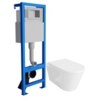 Lavita zestaw stelaż LAV 101 4.2 40 + miska WC Versoni bezkołnierzowa z deską wolnoopadającą i spłukiwaniem wirowym