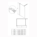 Deante Prizma ścianka prysznicowa walk-in 90 cm brąz szczotkowany