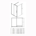 Deante Prizma ścianka prysznicowa walk-in 90 cm brąz szczotkowany