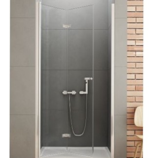 New Trendy New Soleo drzwi wnękowe pojedyncze składane lewe 100 cm chrom