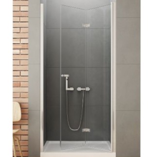 New Trendy New Soleo drzwi wnękowe pojedyncze składane prawe 100 cm chrom