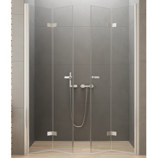 New Trendy New Soleo drzwi wnękowe składane podwójne 170 cm chrom