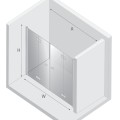 New Trendy New Soleo drzwi wnękowe U 1700x1950 mm chrom