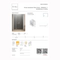 New Trendy New Soleo drzwi wnękowe składane z dodatkową ścianką lewe 100 cm chrom
