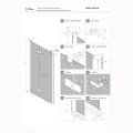 New Trendy New Soleo drzwi wnękowe składane z dodatkową ścianką lewe 100 cm chrom