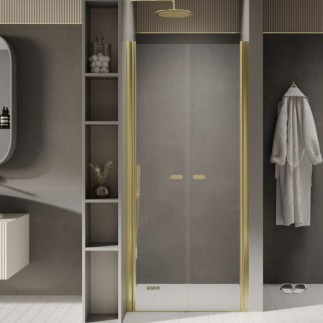 New Trendy New Soleo drzwi wnękowe wahadłowe podwójne 70 cm light gold