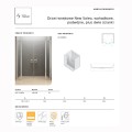New Trendy New Soleo drzwi wnękowe wahadłowe podwójne plus dwie ścianki 140 cm chrom