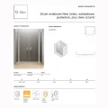 New Trendy New Soleo drzwi wnękowe wahadłowe podwójne plus dwie ścianki 160 cm chrom