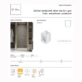 New Trendy New Soleo drzwi wnękowe wahadłowe podwójne 70 cm light gold